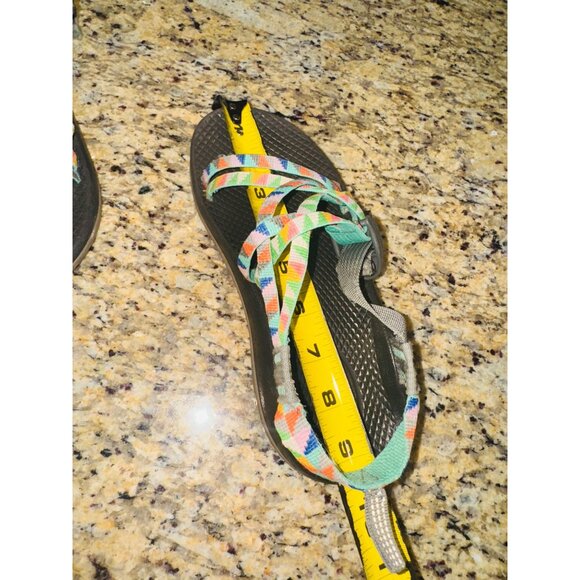 Chaco Kids Multi-Color Strappy Sport Sandals  4 Adjustable Straps Outdoor Beach - Picture 6 of 11